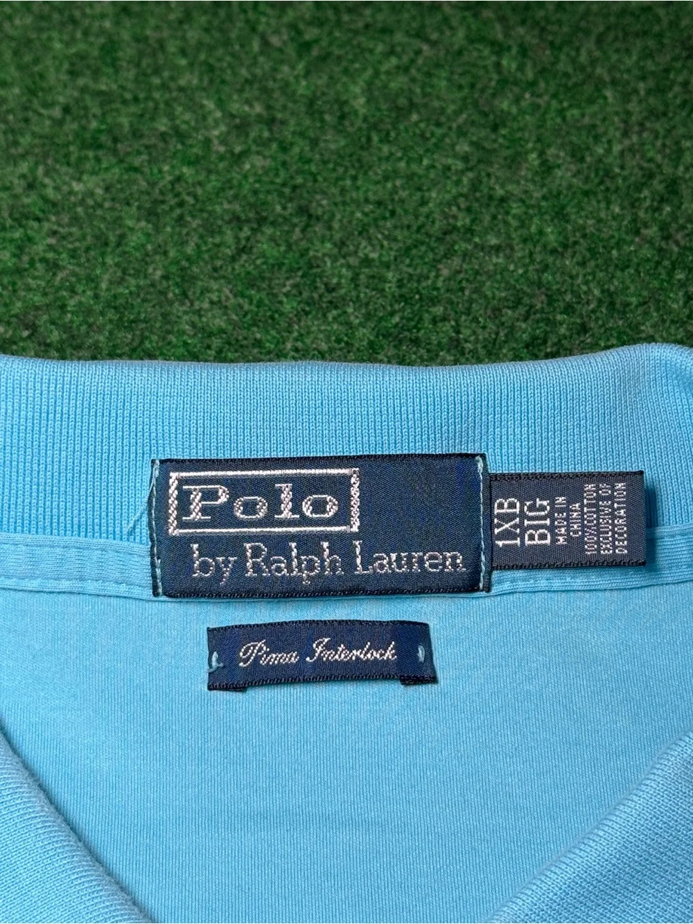 Polo Ralph Lauren Polo XL Relaxed Boxy 25x27 Blue Vintage Golf Shirt Preppy